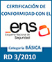 Imagen del certificado de conformidad con el ENS